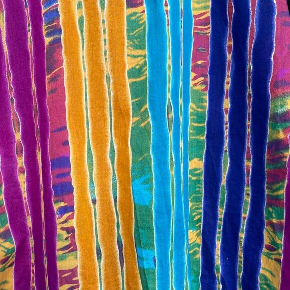 Lauren Ralph Lauren Womens Button Up Blouse Size XL Bold Colorful Artsy Boho - Picture 3 of 7